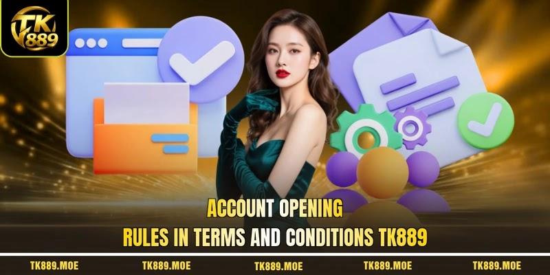 Account opening rules in terms and conditions TK889
