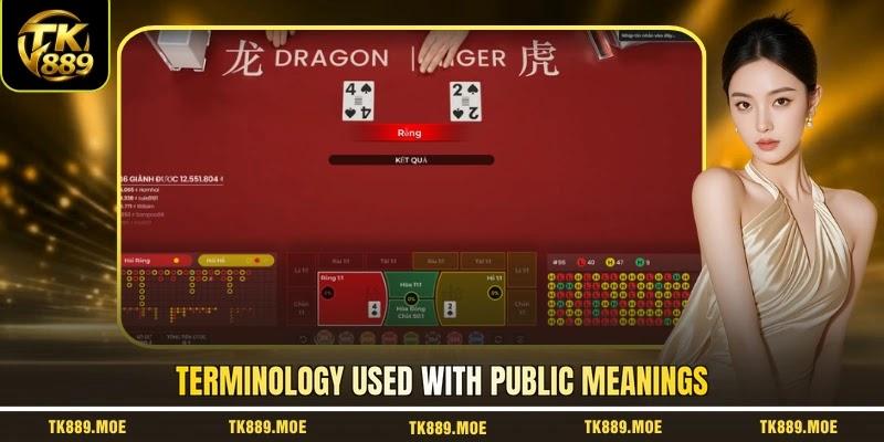 Terminology used with public meanings Terminology used with public meanings